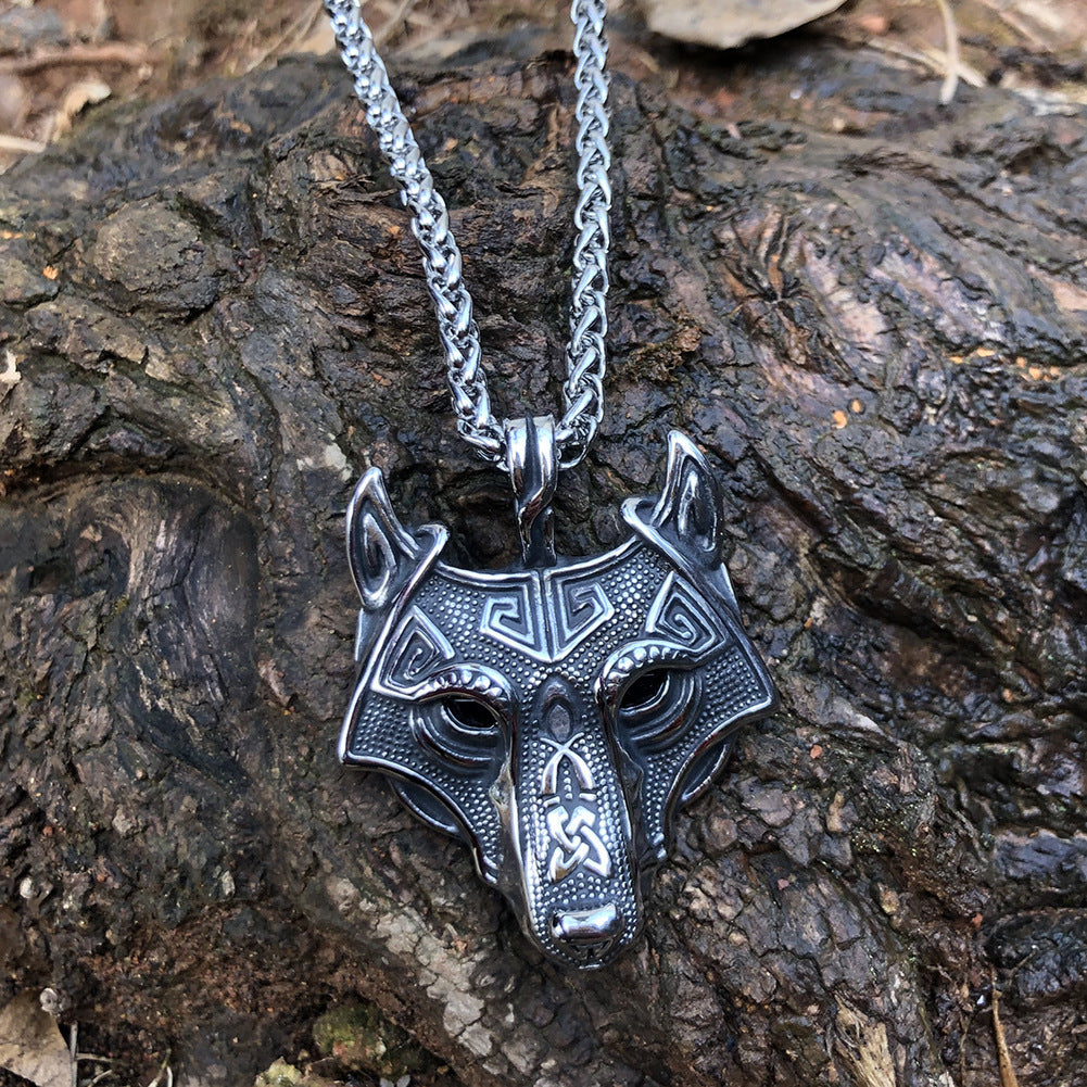 Wolf Head Pendant Necklace