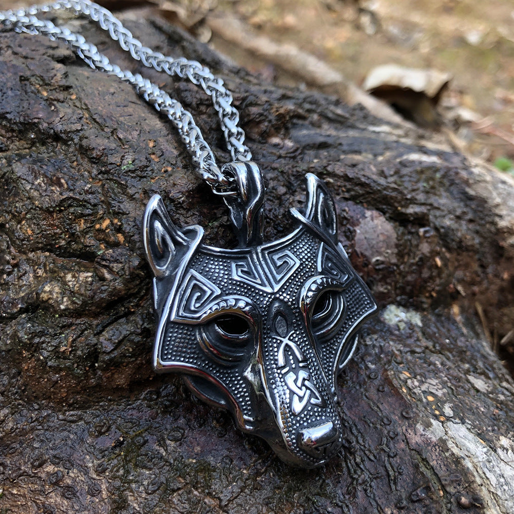 Wolf Head Pendant Necklace