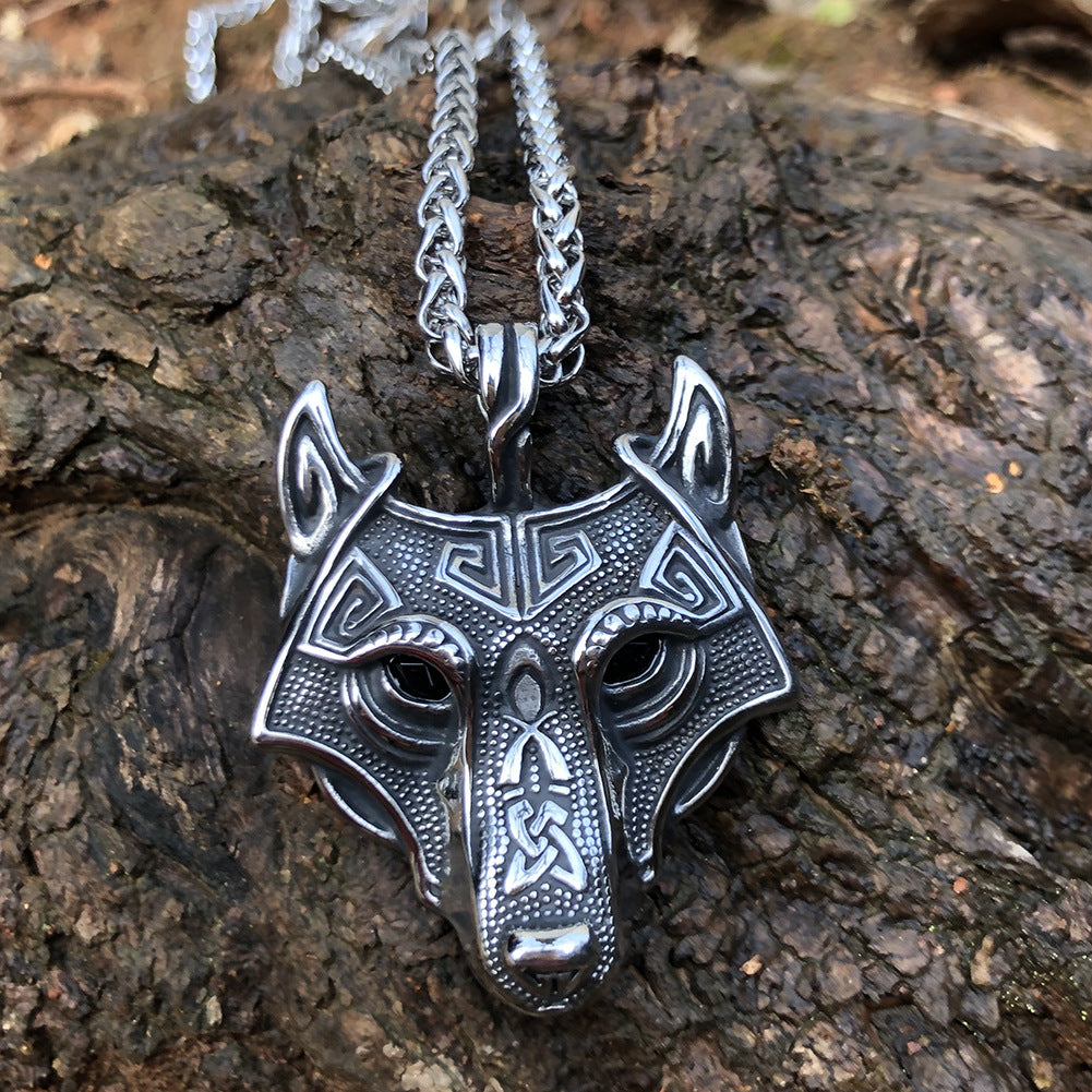 Wolf Head Pendant Necklace